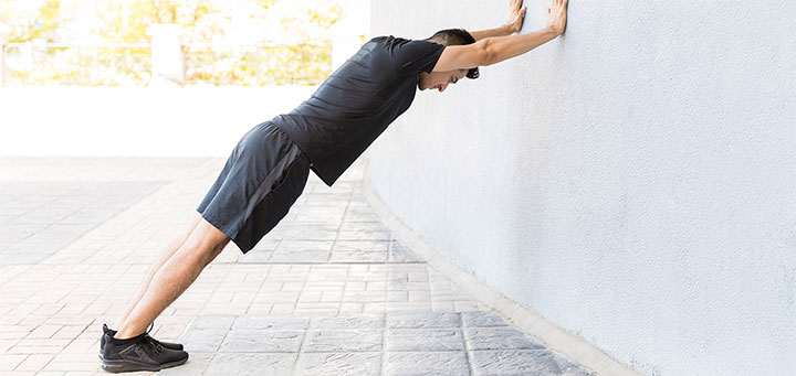 Wall pushups